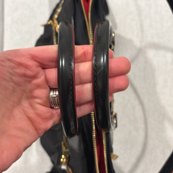 Black Nylon MZ Wallace Bag with Leather detail! Red lining! - Picture 7 of 8